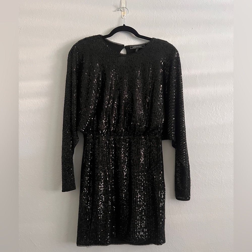 BCBGMaxAzria Black Sequin Dress